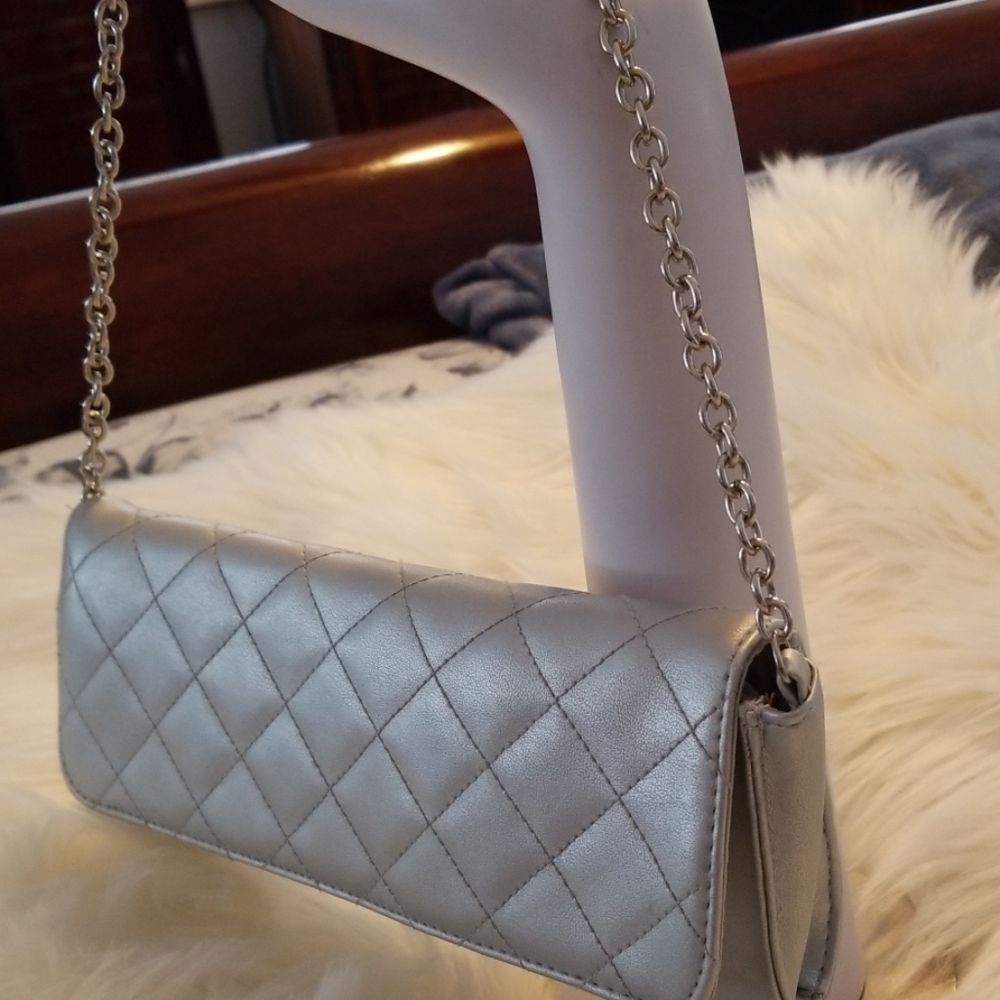 Celine Dion Clutch with silver chain, never used
